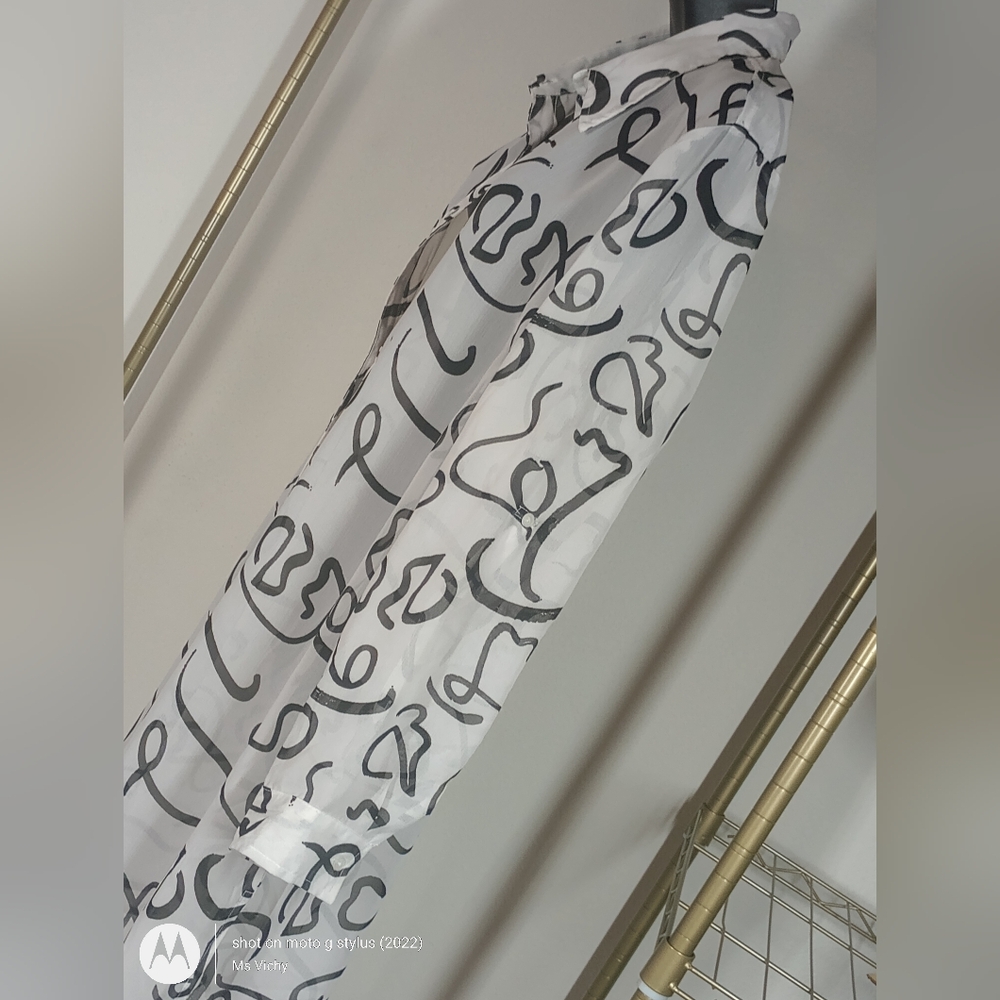 Shirt Jacket. Live 4 Truth. Size: 1X. Black and White. - Picture 3 of 8